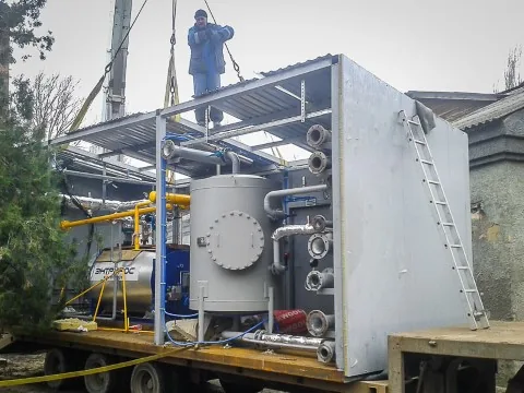 Блочно-модульная котельная газовая в Новочеркасске — фото разгрузки установки